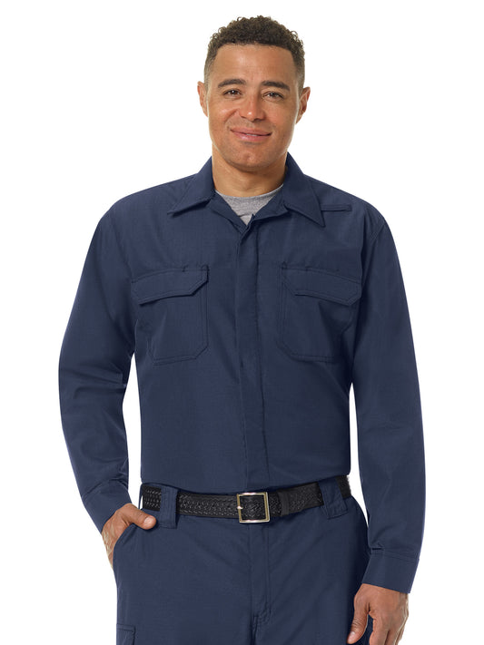 Men's Ripstop Tactical Shirt Jacket - FST2 - Navy