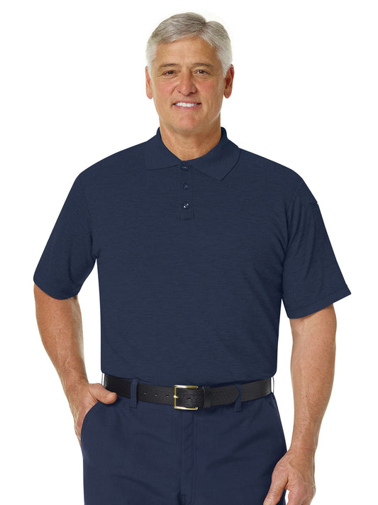 Men's Short Sleeve Station Wear Polo Shirt - FT10 - Navy