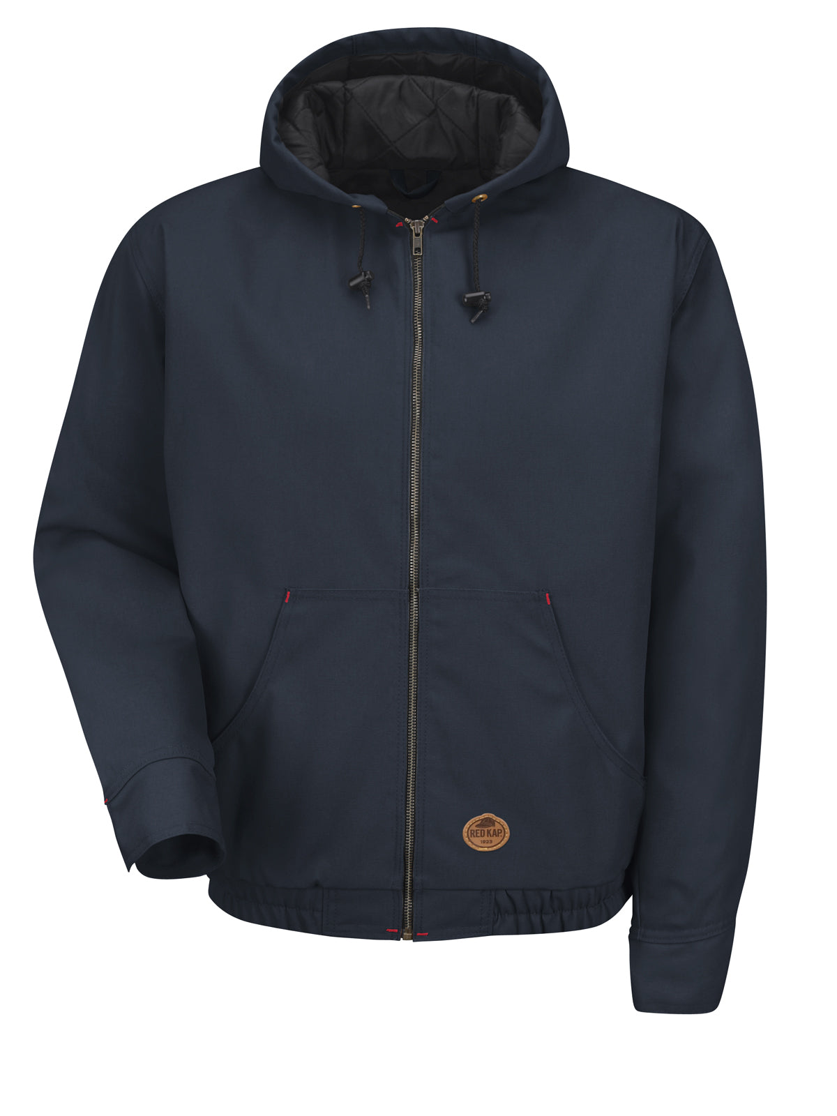 Unisex Blended Duck Zip-Front Hooded Jacket - JD20 - Navy Duck