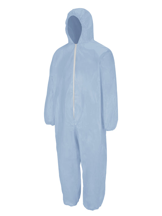 Unisex Flame-Resistant Chemical Splash Hooded Coverall - KDE4 - Sky Blue