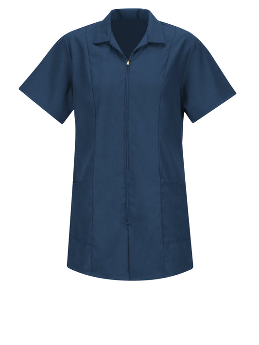 Women's Zip-Front Shirt - KP43 - Navy