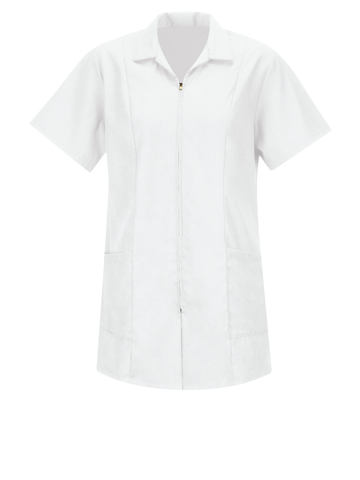 Women's Zip-Front Shirt - KP43 - White