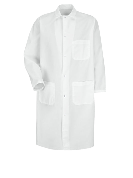Unisex Long Sleeve 44.75" Butcher Chef Coat - KS62 - White