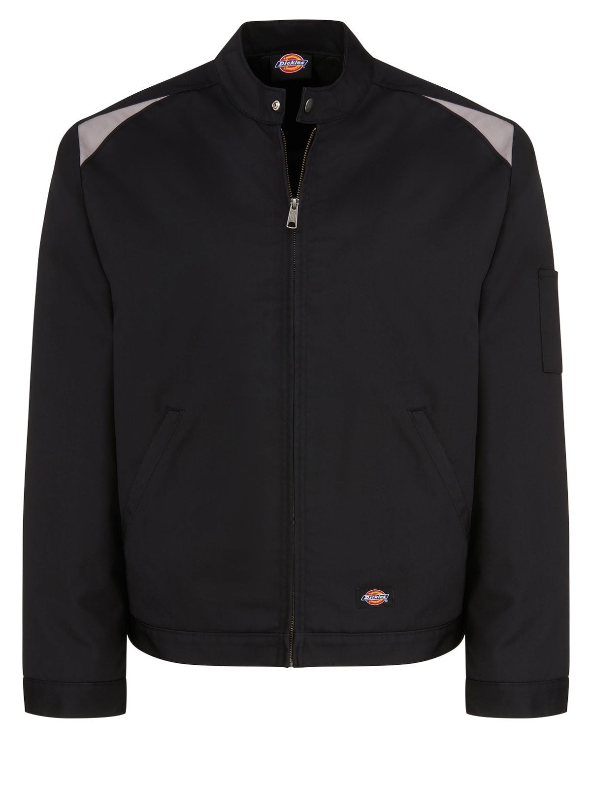 Men's Insulated Color Block Jacket - LJ60 - Black/Silver