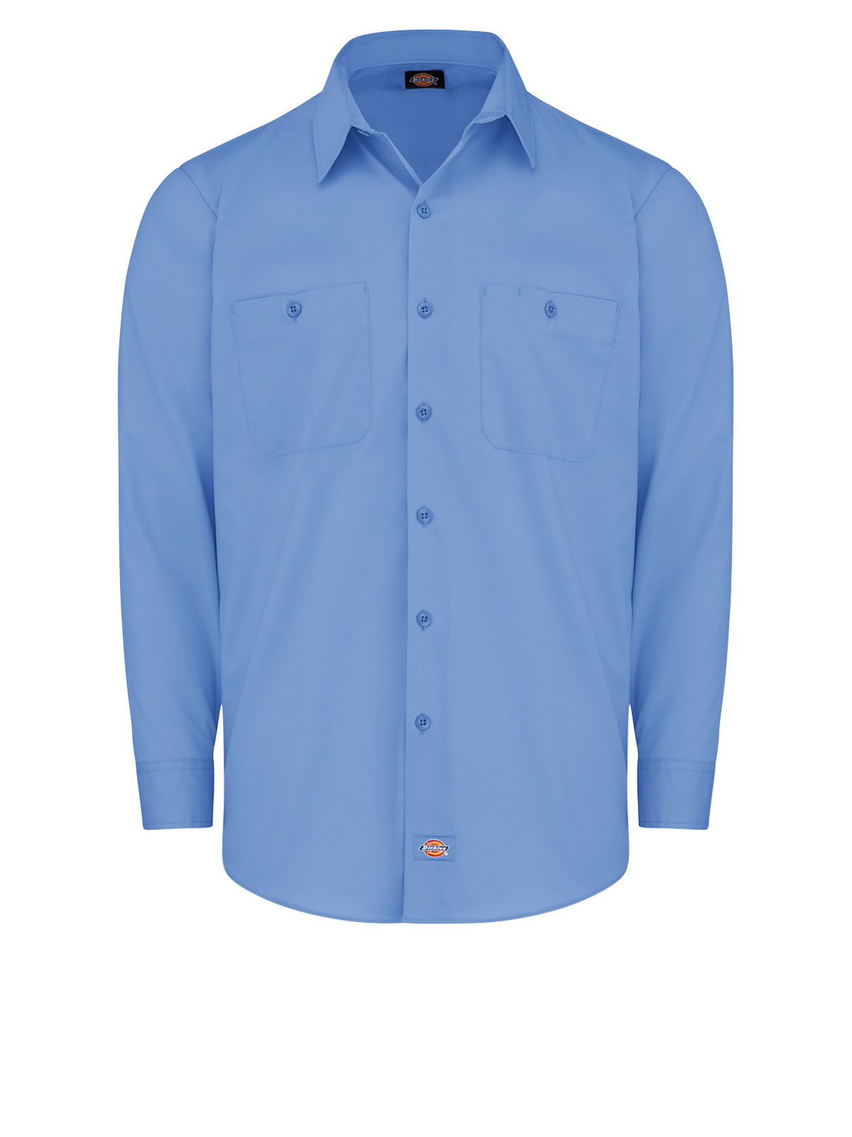 Men's Industrial WorkTech Ventilated Long-Sleeve Work Shirt With Cooling Mesh - LL51 - Light Blue