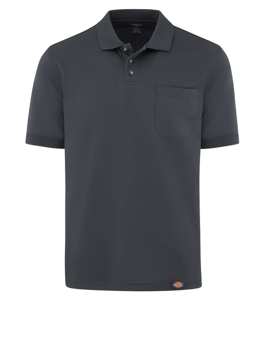 Men's Pocketed Performance Polo - LS44 - Dark Charcoal