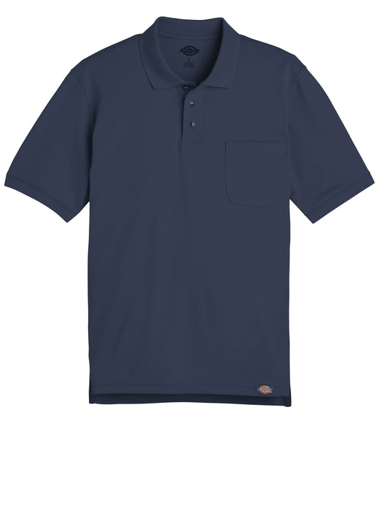 Men's Pocketed Performance Polo - LS44 - Dark Navy