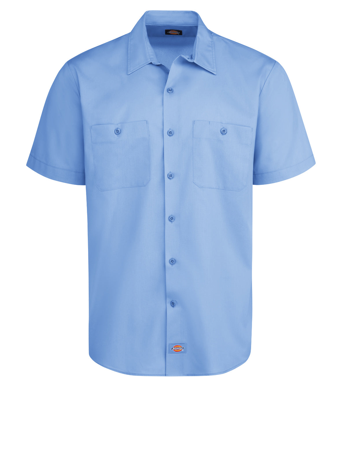 Men's Industrial WorkTech Ventilated Short-Sleeve Work Shirt With Cooling Mesh - LS51 - Light Blue