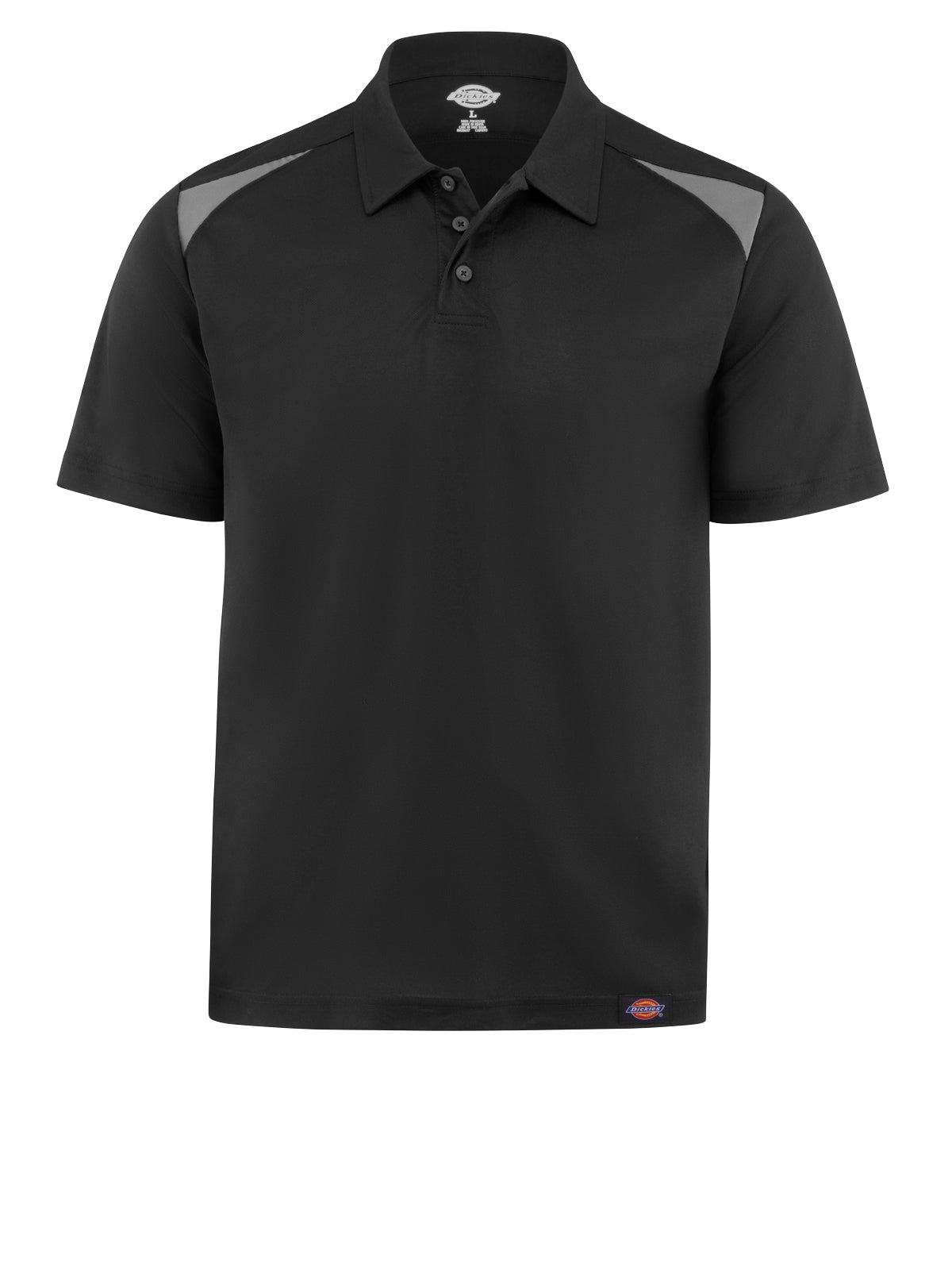 Men's Team Performance Short-Sleeve Polo - LS66 - Black/Smoke