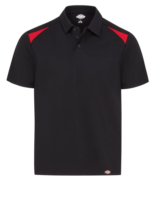 Men's Team Performance Short-Sleeve Polo - LS66 - Black/English Red