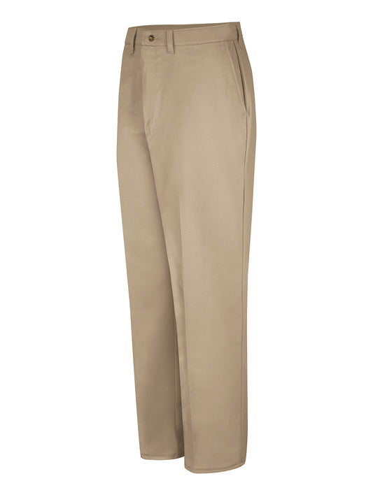 Men's Plain Front Cotton Casual Pant - PC44 - Khaki