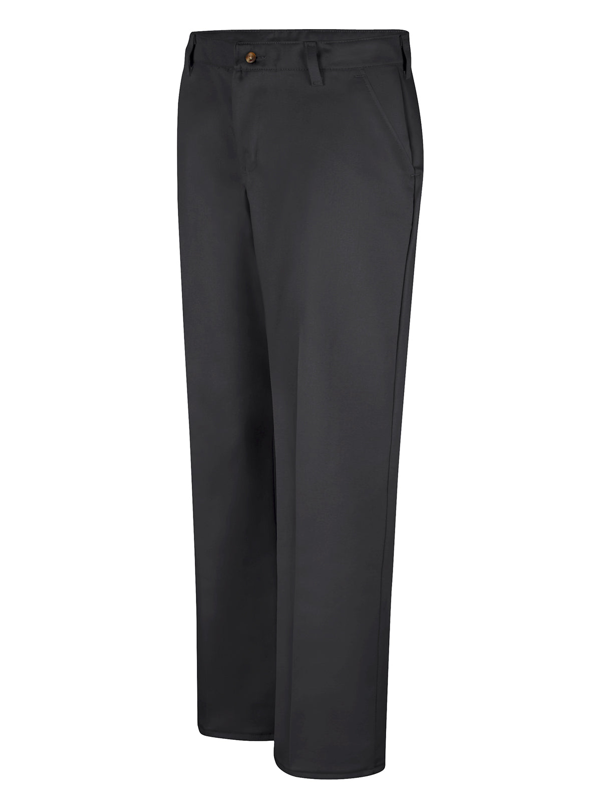 Women's Plain Front Cotton Pant - PC45 - Black