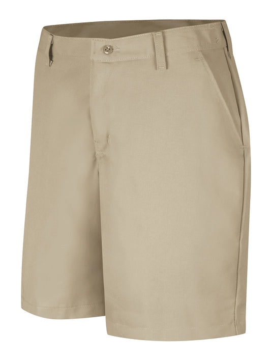 Women's Plain Front Shorts - PT27 - Tan