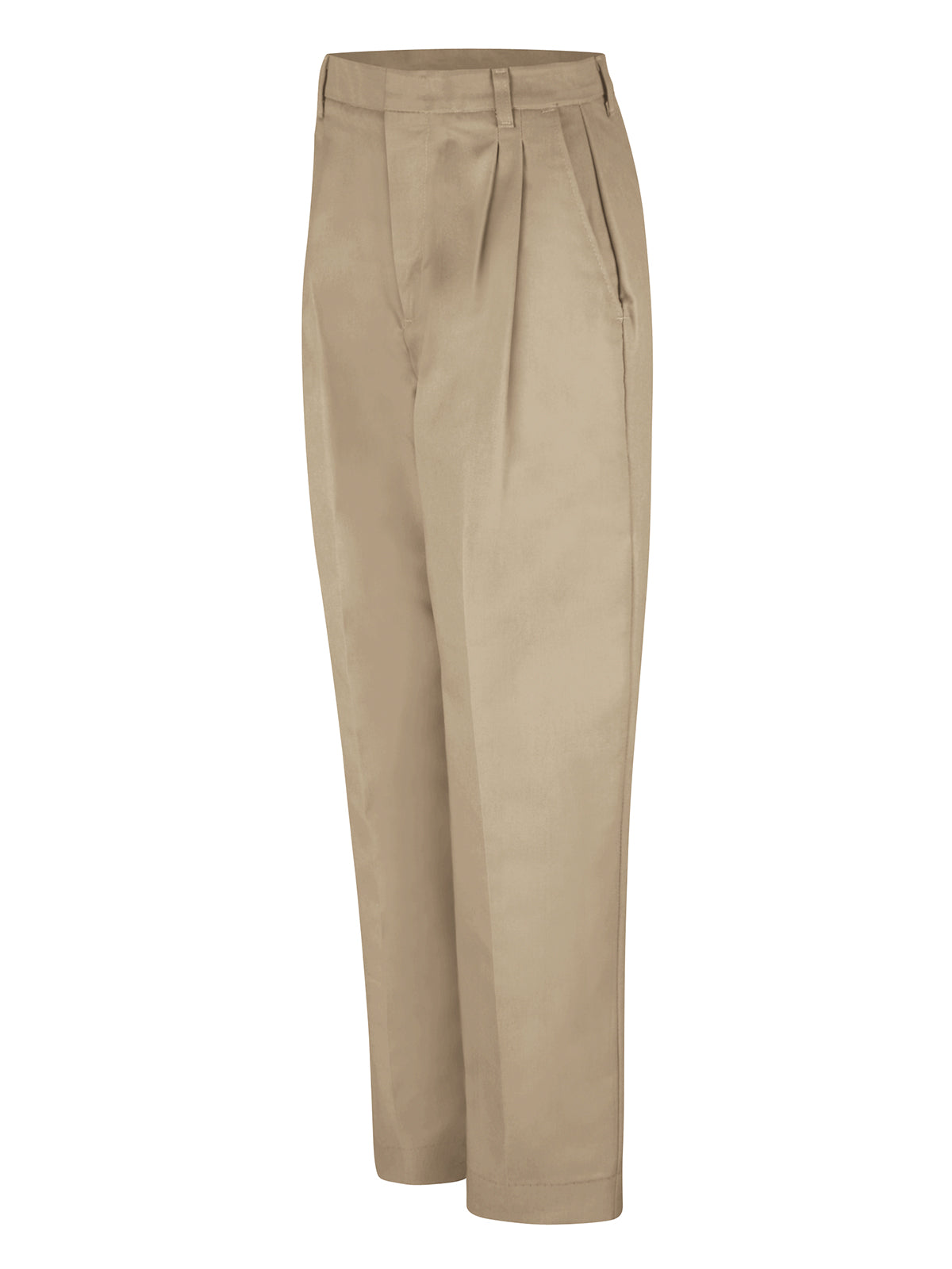 Women's Pleated Twill Slacks - PT39 - Khaki