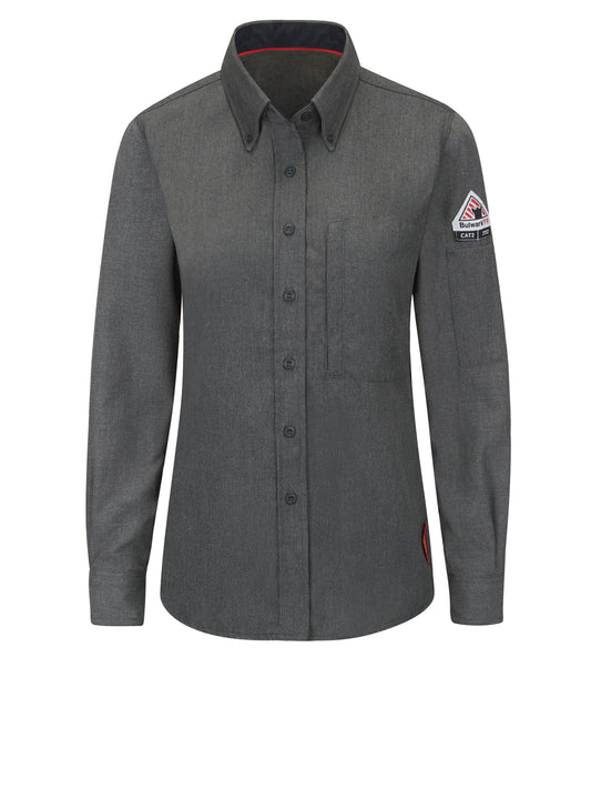 iQ Series® Comfort Woven Women's Lightweight Shirt - QS51 - Dark Grey