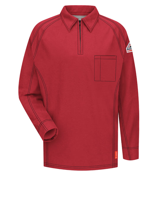 Men's iQ Series® Comfort Knit Flame-Resistant Long Sleeve Polo - QT12 - Red