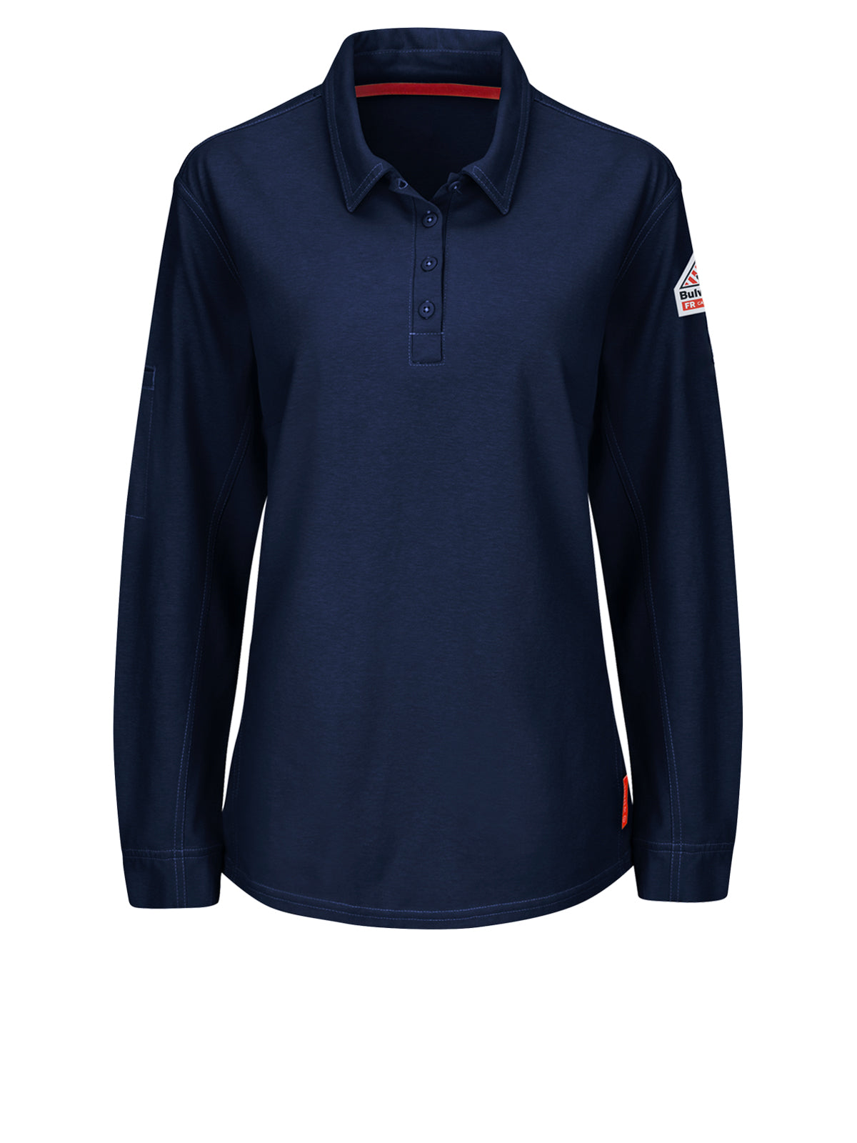 Women's iQ Series® Comfort Knit Flame-Resistant Long Sleeve Polo - QT15 - Dark Blue