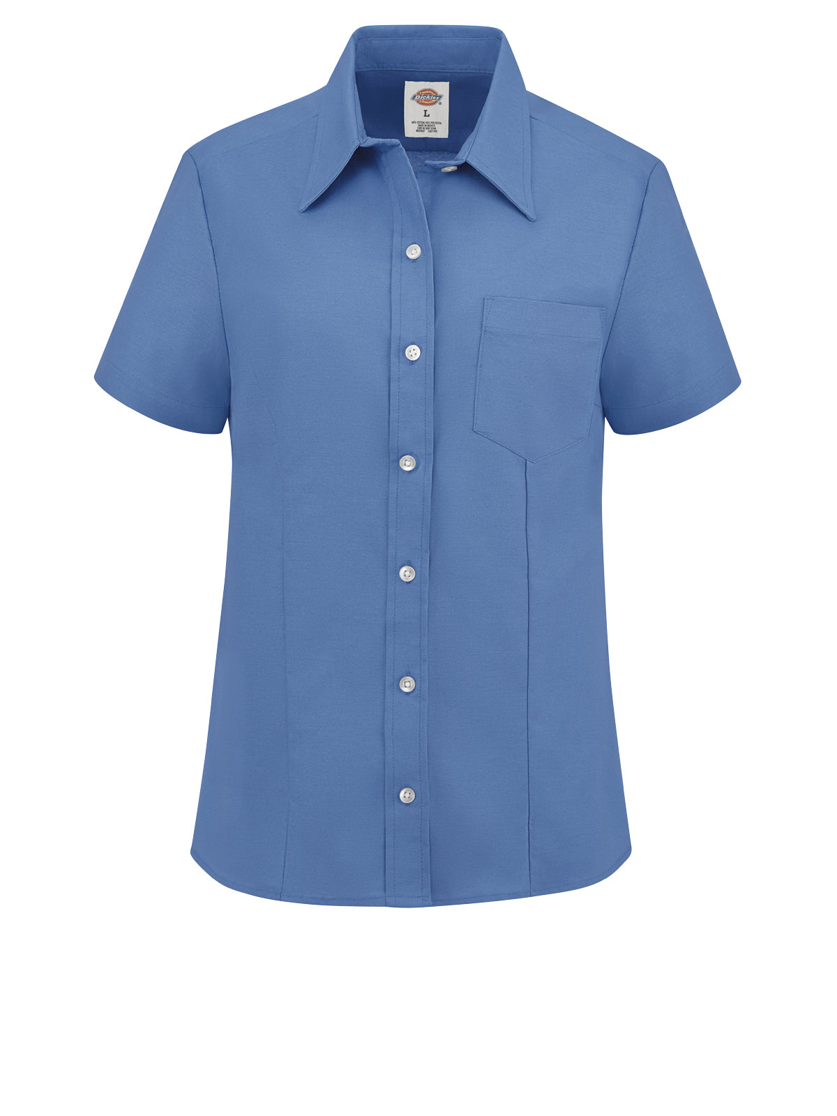 Women's Short-Sleeve Stretch Oxford Shirt - S254 - French Blue