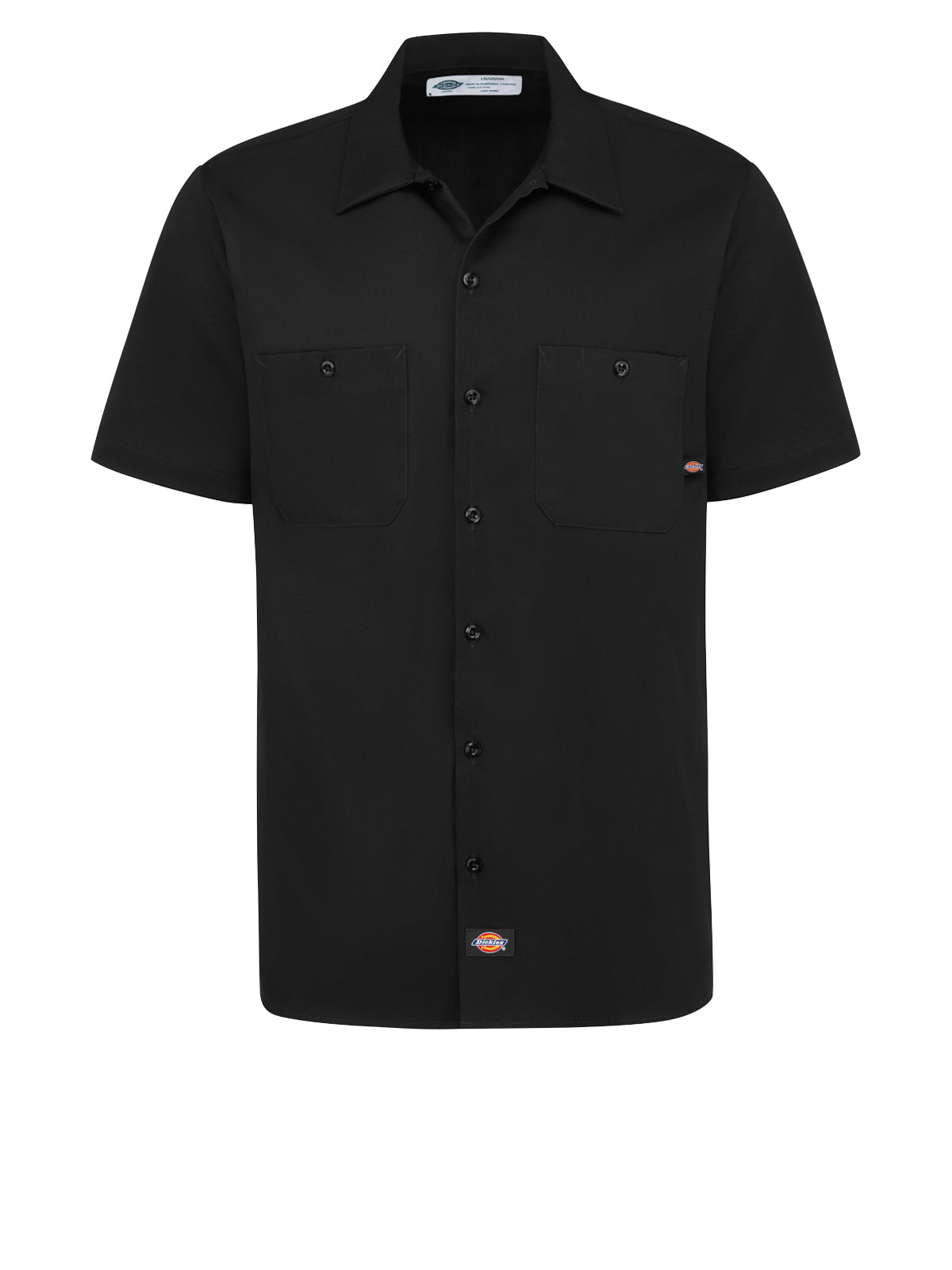 Men's Industrial Cotton Short-Sleeve Work Shirt - S307 - Black