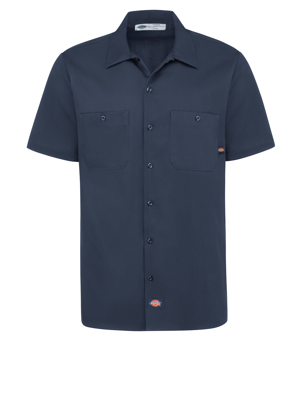 Men's Industrial Cotton Short-Sleeve Work Shirt - S307 - Dark Navy