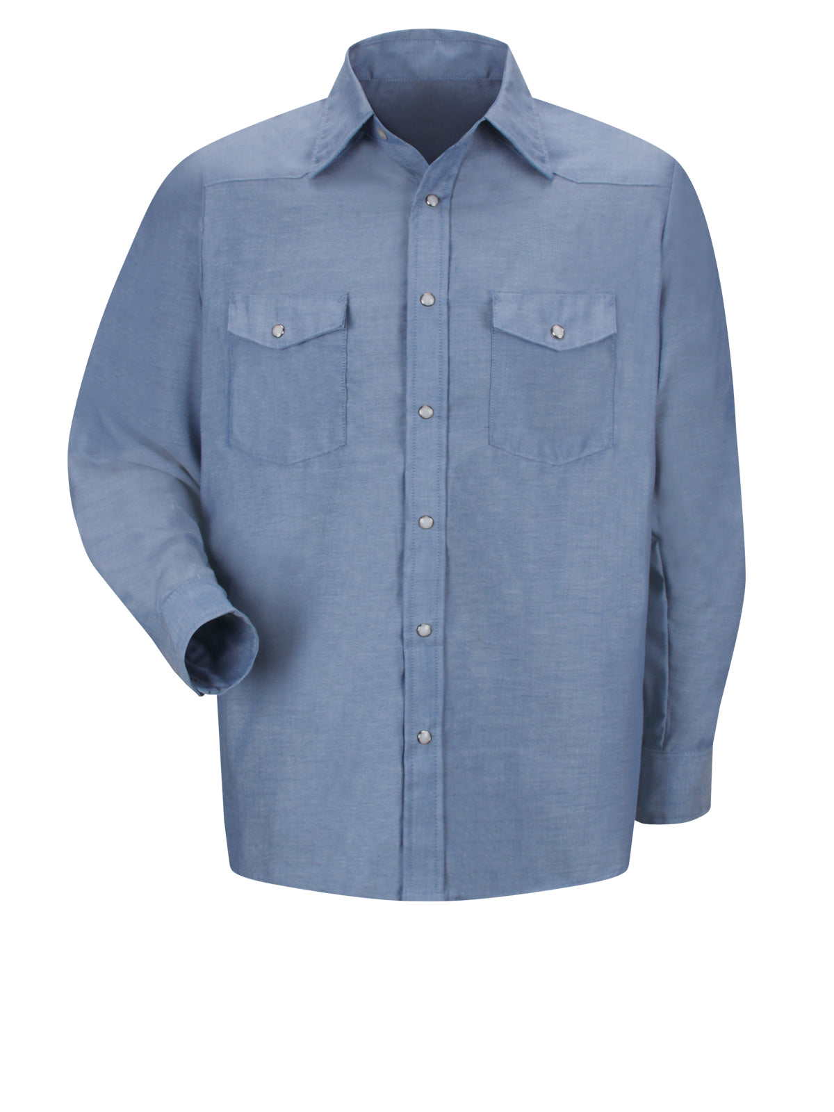 Men's Long Sleeve Deluxe Western Style Shirt - SC14 - Light Blue