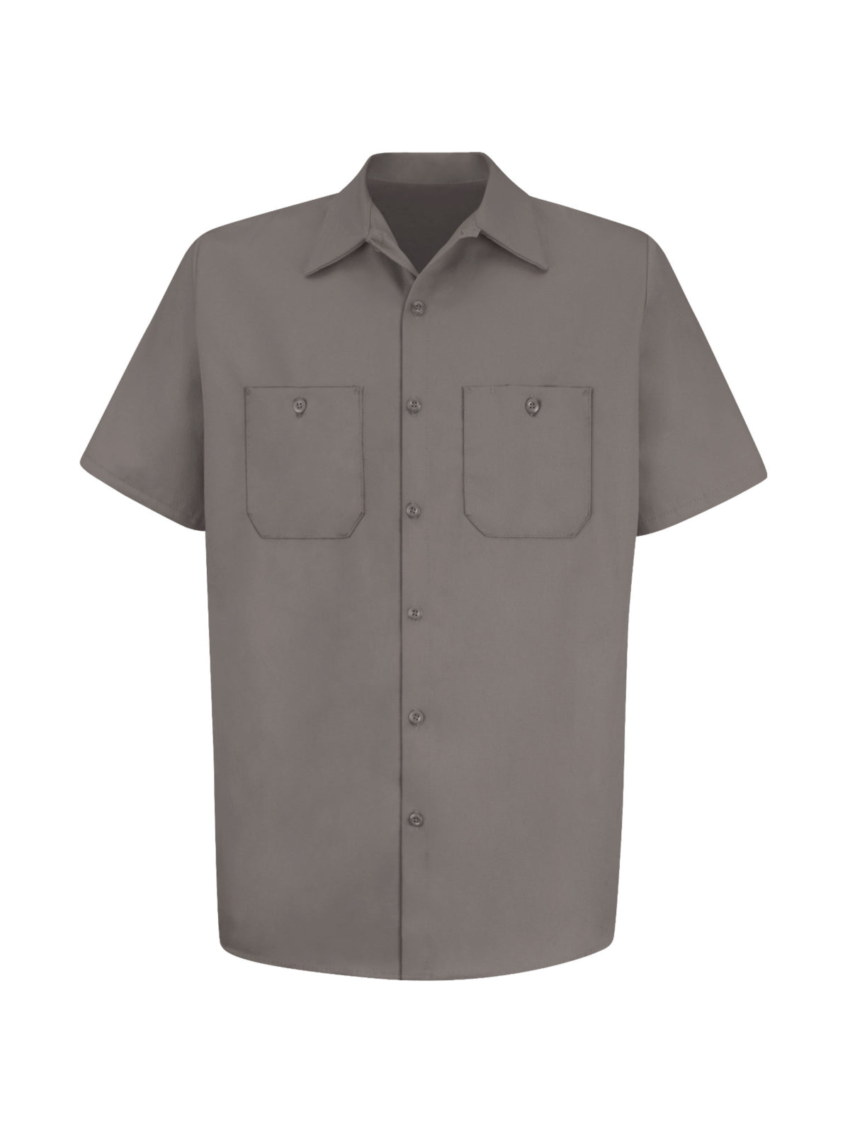 Men's Short Sleeve Wrinkle-Resistant Cotton Work Shirt - SC40 - Graphite Grey