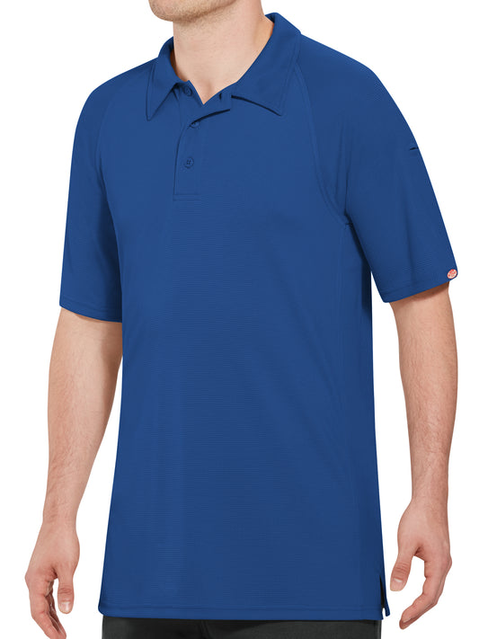 Men's Short Sleeve Performance Knit Flex Active Polo - SK92 - Royal Blue