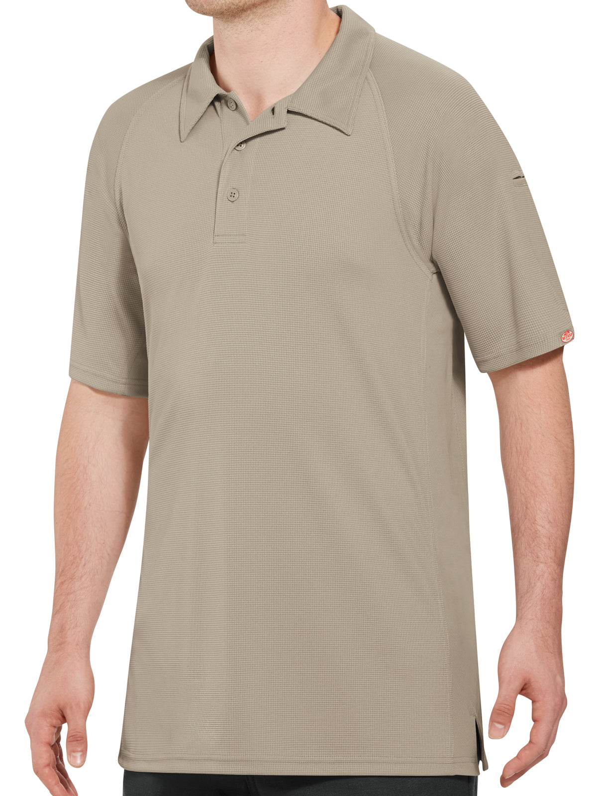 Men's Short Sleeve Performance Knit Flex Active Polo - SK92 - Tan