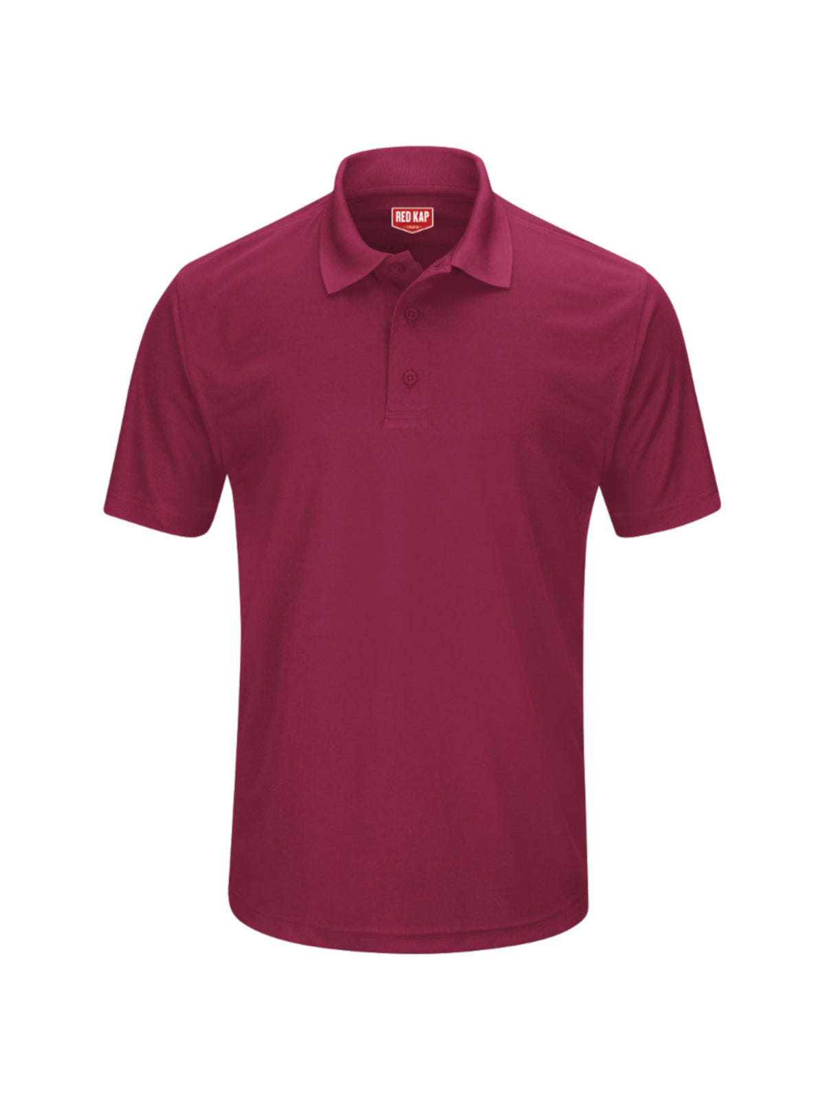 Men's Short Sleeve Performance Knit Pocketless Core Polo - SK96 - Burgundy