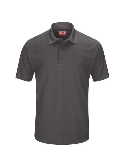 Men's Short Sleeve Performance Knit Pocketless Core Polo - SK96 - Charcoal