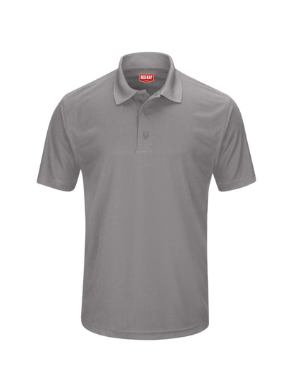 Men's Short Sleeve Performance Knit Pocketless Core Polo - SK96 - Grey