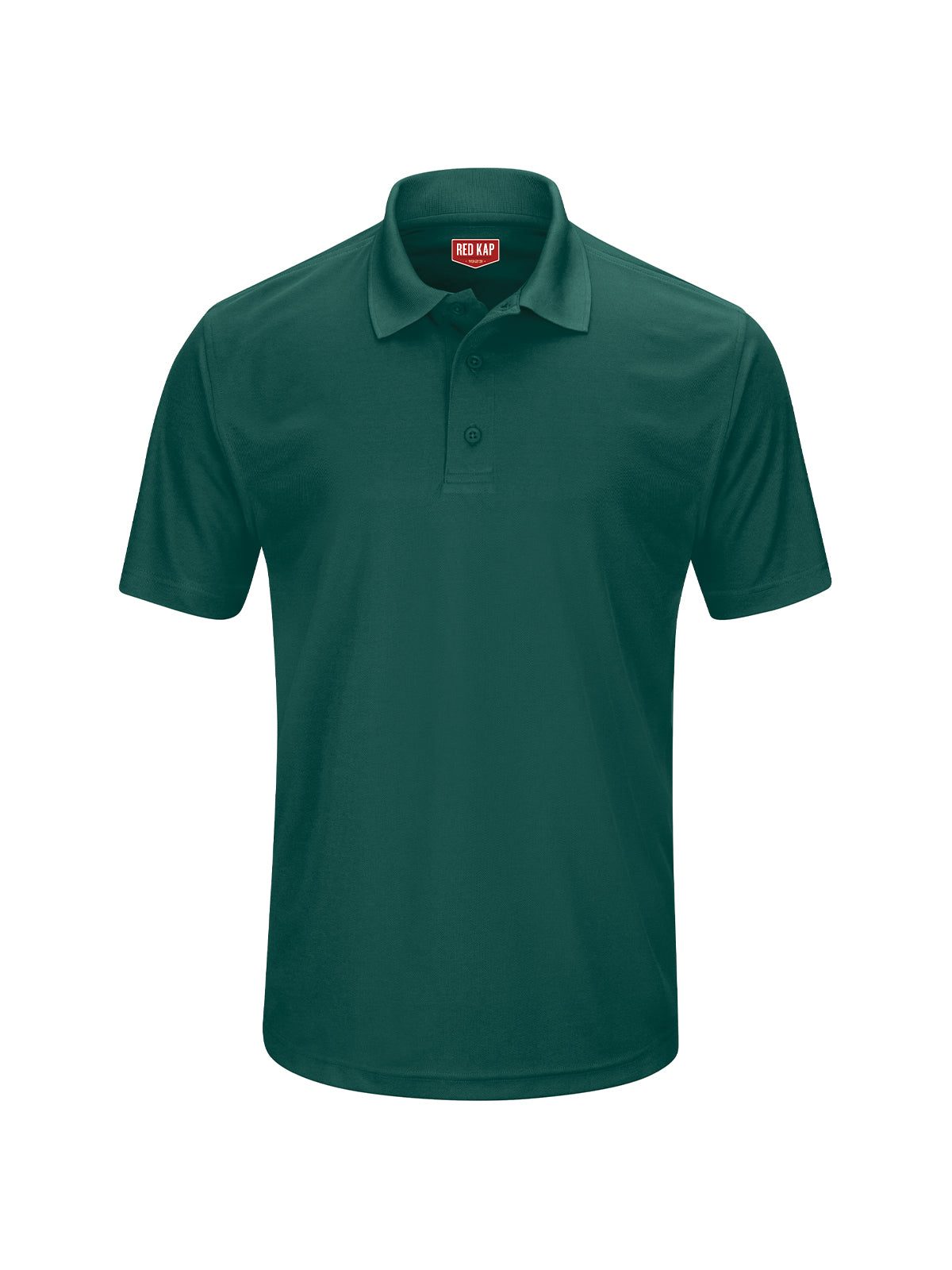 Men's Short Sleeve Performance Knit Pocketless Core Polo - SK96 - Hunter Green