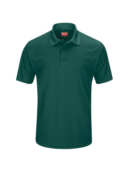 Men's Short Sleeve Performance Knit Pocketless Core Polo - SK96 - Hunter Green