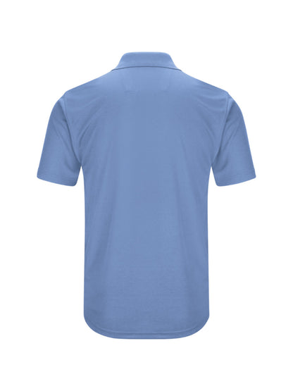 Men's Short Sleeve Performance Knit Pocketless Core Polo - SK96 - Medium Blue