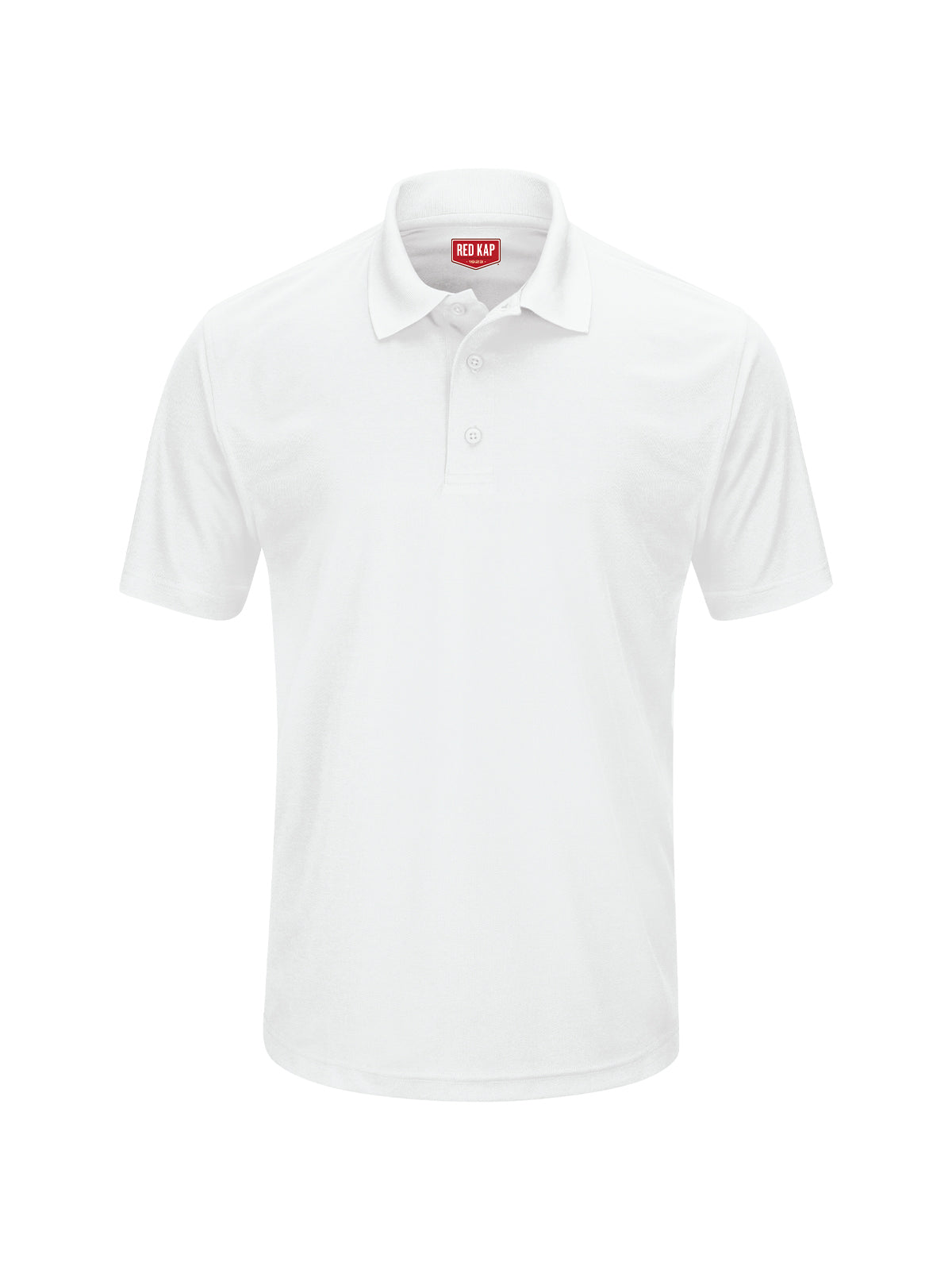 Men's Short Sleeve Performance Knit Pocketless Core Polo - SK96 - White