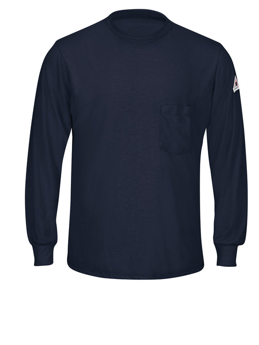 Men's Long-Sleeve Khaki Lightweight T-Shirt - SMT8 - Navy
