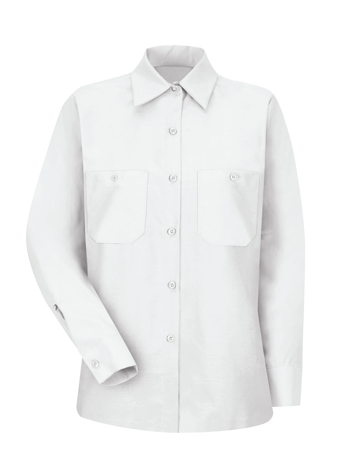 Women's Long Sleeve Industrial Work Shirt - SP13 - White