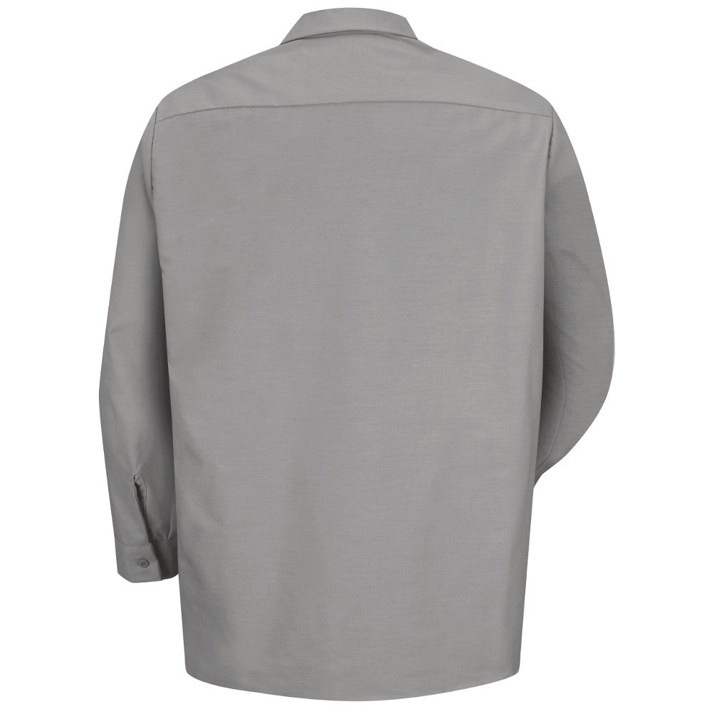 Men's Long Sleeve Industrial Work Shirt - SP14 - Light Grey