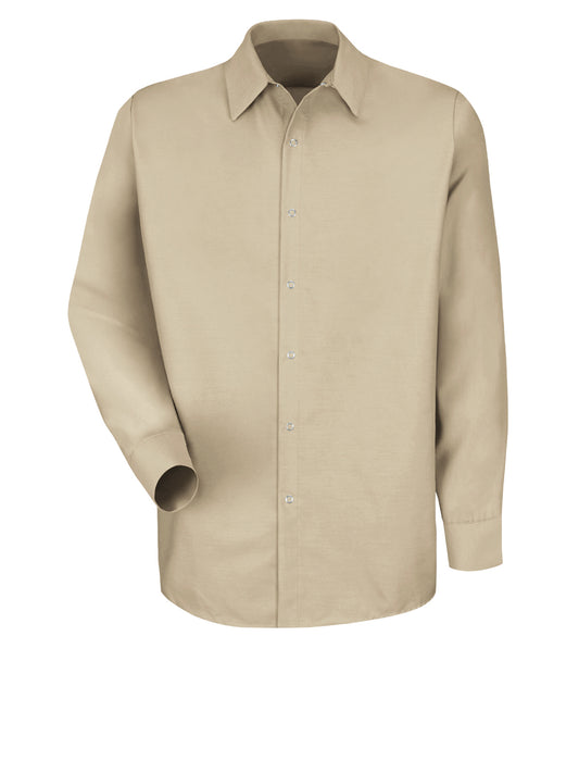 Men's Long Sleeve Specialized Pocketless Work Shirt - SP16 - Light Tan