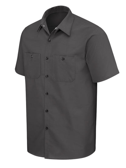 Men's Short Sleeve Industrial Work Shirt - SP24 - Charcoal