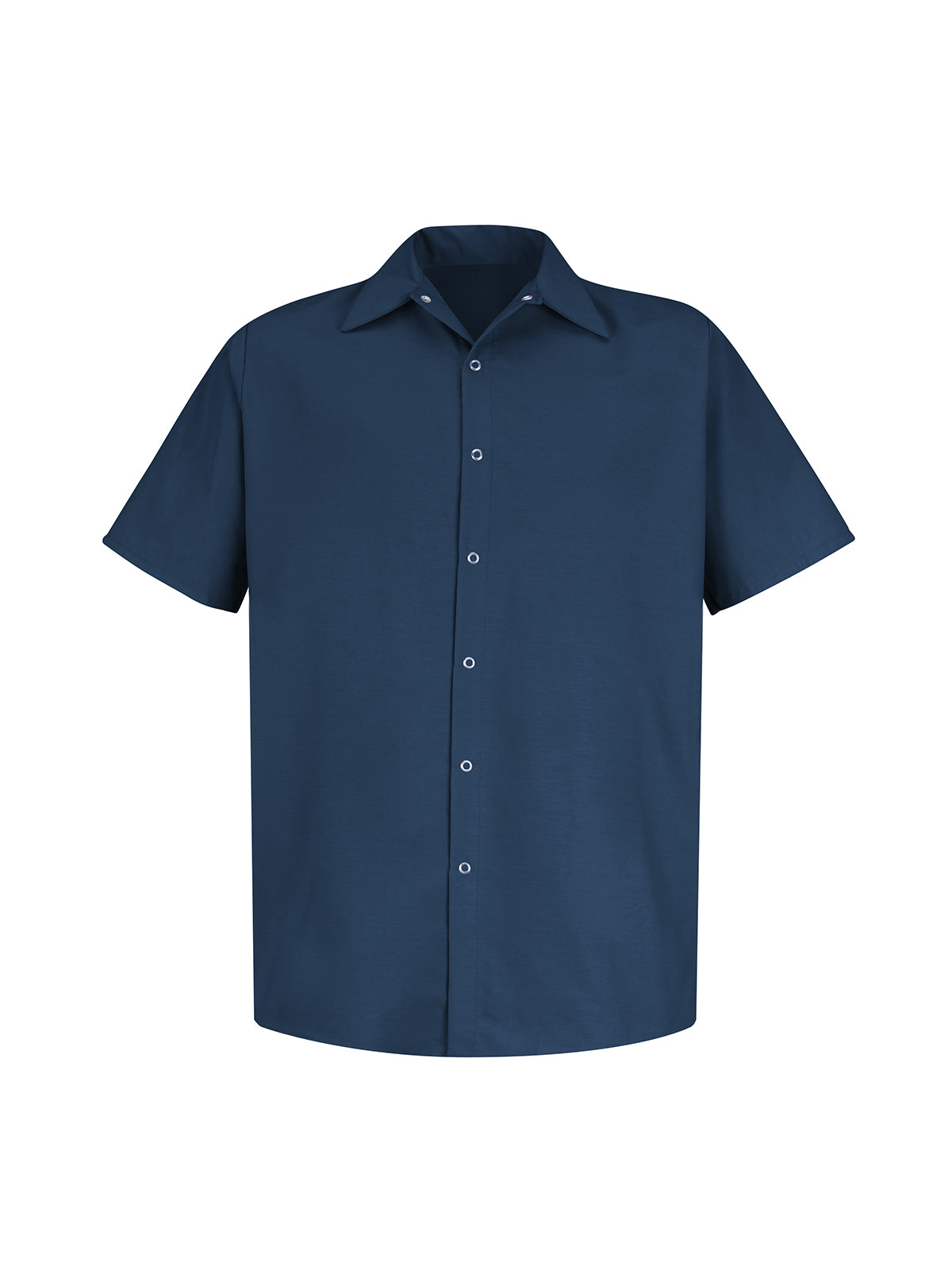 Men's Gripper-Front Short-Sleeve Pocketless Work Shirt - SP26 - Navy