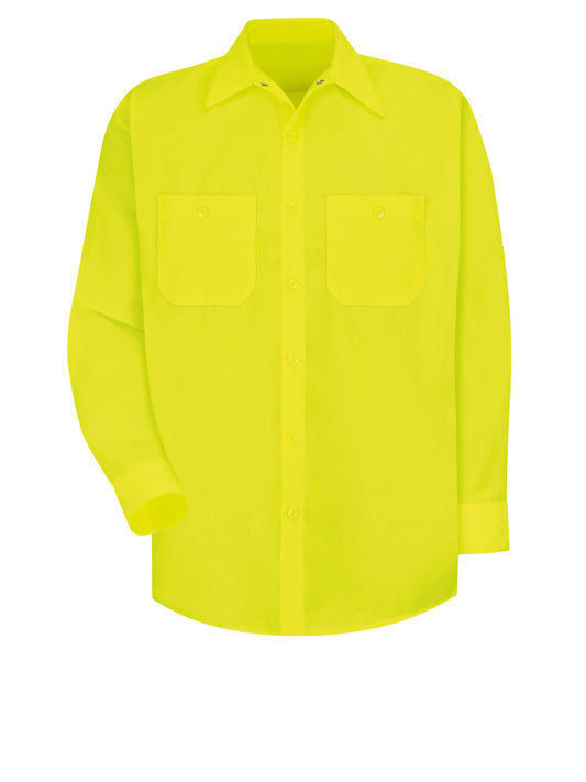 Men's Hi-Visibility Long Sleeve Work Shirt - SS14 - Yellow