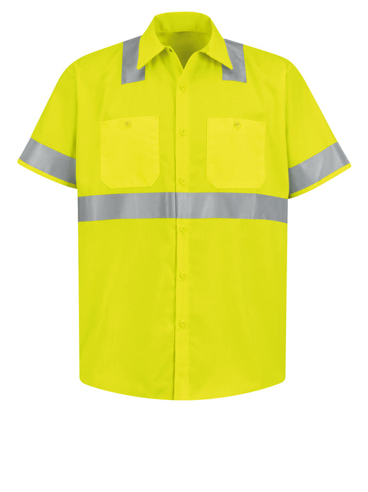 Men's Hi-Visibility Short Sleeve Work Shirt - SS24 - Hi-Visibility