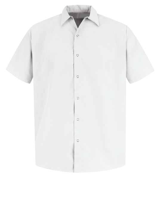Men's Short Sleeve Specialized Pocketless Work Shirt - SS26 - White