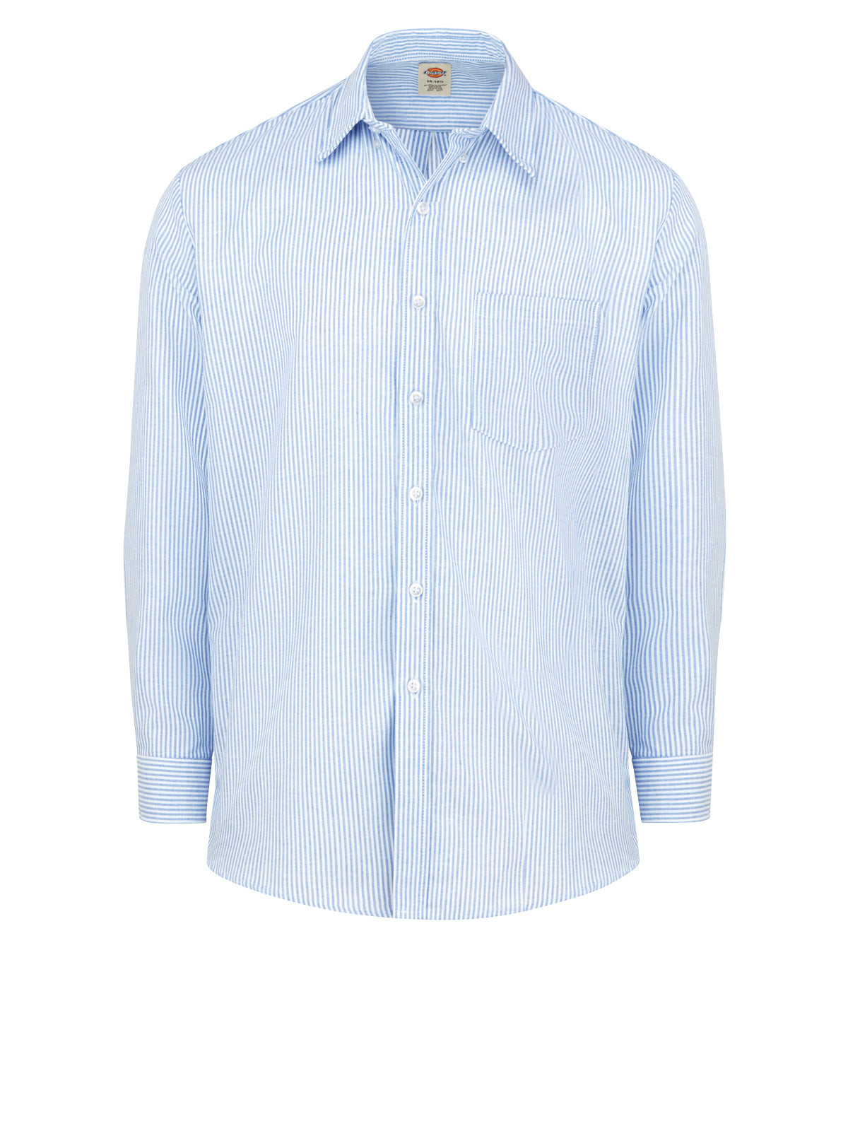 Men's Button-Down Long-Sleeve Oxford Shirt - SSS3 - Blue/White Stripe