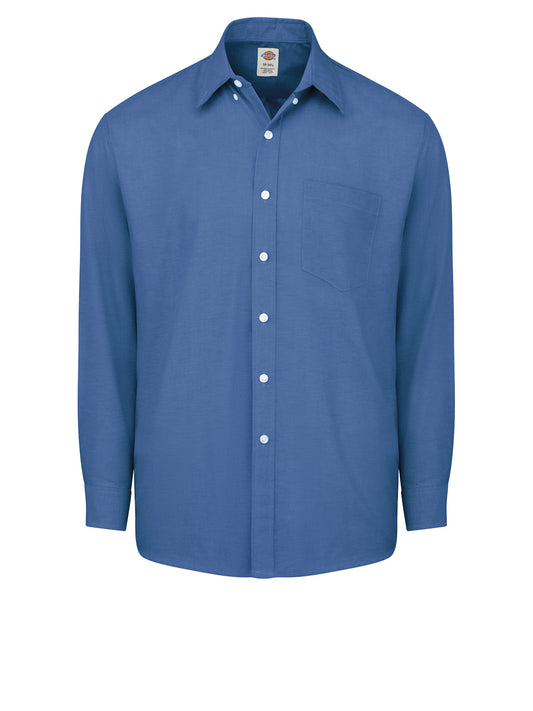 Men's Button-Down Long-Sleeve Oxford Shirt - SSS3 - French Blue