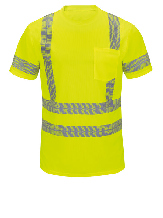 Unisex Short Sleeve Hi-Visibility T-Shirt, Type R Class 3 - SVY4 - Fluorescent Yellow