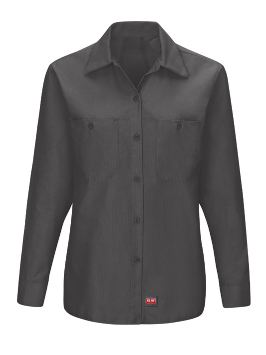 Women's Long Sleeve Work Shirt with Mimix - SX11 - Charcoal