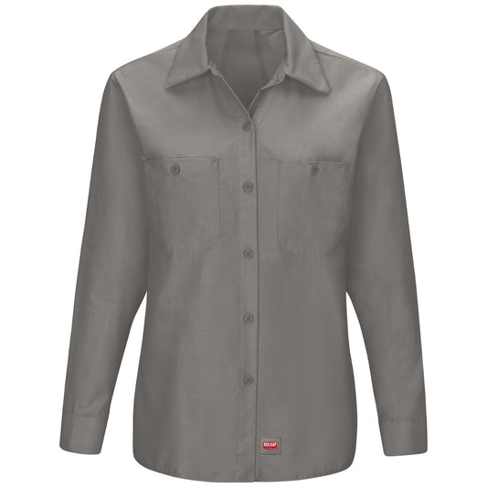 Women's Long Sleeve Work Shirt with Mimix - SX11 - Grey