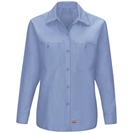 Women's Long Sleeve Work Shirt with Mimix - SX11 - Light Blue